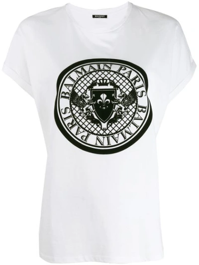 Balmain Medallion Print T-shirt In White