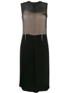 N°21 Sheer Panelled Midi Dress In Black