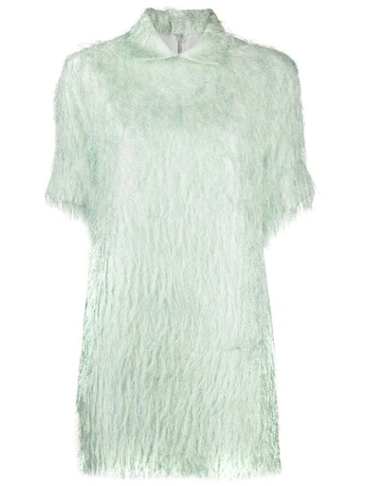 Jil Sander Longline Textured Shirt In Green