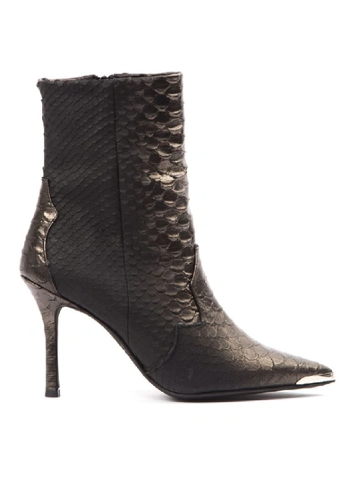 Marc Ellis Condanet Black Scaled Leather Boots