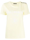 Balmain Logo Print T-shirt In Yellow