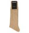 Pantherella Ribbed Cotton-blend Socks In Lt Khaki