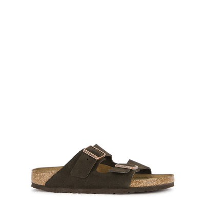 Birkenstock Arizona Dark Brown Suede Sliders