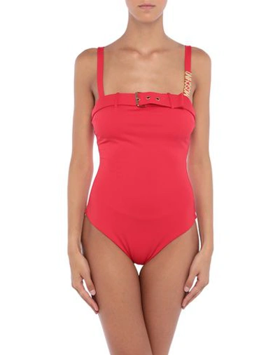 Moschino One-piece Swimsuits In Red