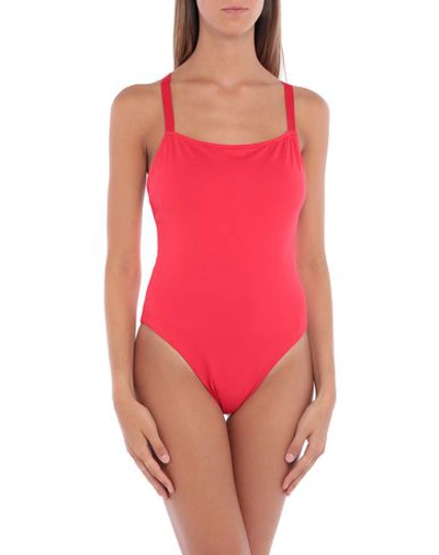 Moschino One-piece Swimsuits In Red