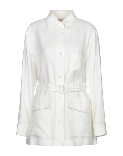 Roberto Cavalli Overcoats In White