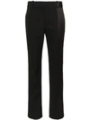 Haider Ackermann High Waisted Wool Slim Leg Trousers In Black