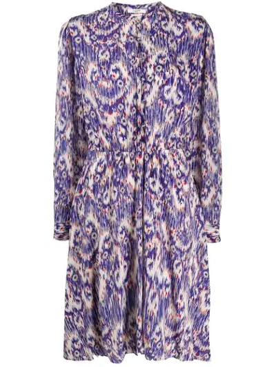 Isabel Marant Étoile Abstract Pattern Day Dress In Blue