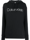 Calvin Klein Printed Logo Hoodie In Black