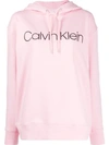 Calvin Klein Printed Logo Hoodie In Pink