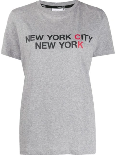 Calvin Klein New York T-shirt In Grey