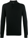 Ermenegildo Zegna Knitted Polo Shirt In Black