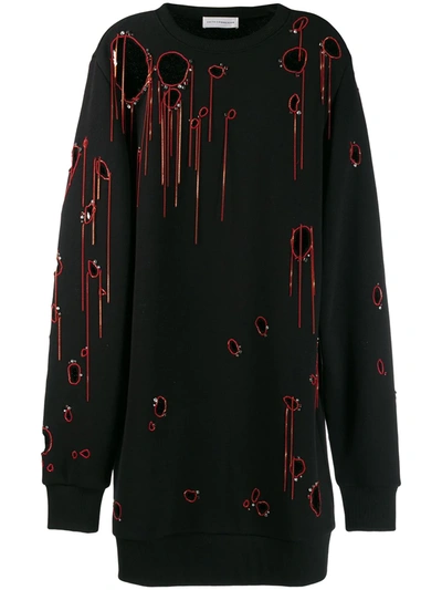 Faith Connexion Chain-embellished Sweatshirt In Black