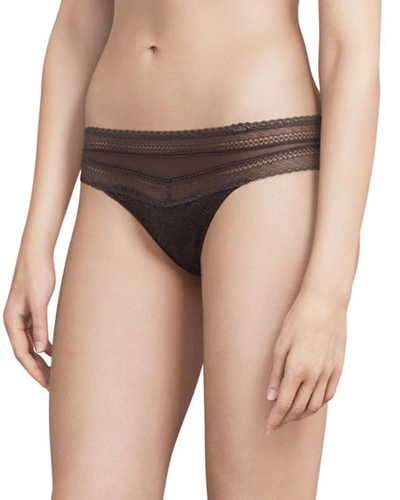 Chantelle Festivite Lace Brazilian Bikini Briefs In Taupe