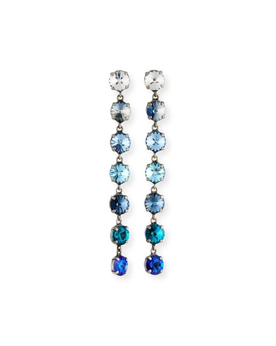 Rebekah Price Flo Linear Drop Earrings In Blue