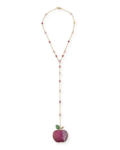 Alexander Laut 18k Multi-stone Apple Pendant Necklace