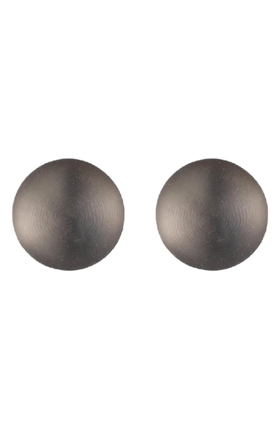 Alexis Bittar Medium Dome Clip Earrings In Warm Grey