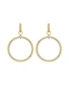 Jude Frances Lisse Medium Open Circle Half-kite Earring Charms In Gold