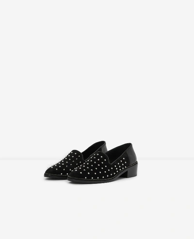 The Kooples Women's Suede Studded Loafers In Black