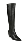 Sam Edelman Lindsey Pointed Toe Knee High Boot In Black Leather