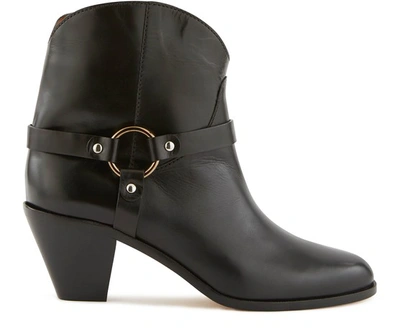 Francesco Russo Fyre Leather Ankle Boots In Black