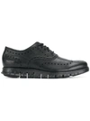 Cole Haan Zerogrand Wingtip Oxford Shoes In Black/ Black
