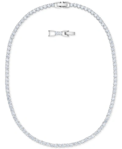Swarovski Crystal Collar Necklace, 14-7/8" + 1" Extender In Silver