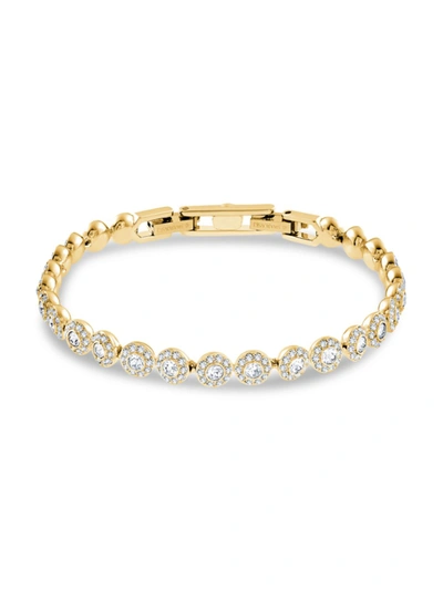 Swarovski Gold-tone Crystal Flex Bracelet In Gold Tone