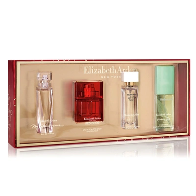 Elizabeth Arden Holiday Fragrance 4-piece Coffret Set In Red,white