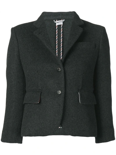 Thom Browne Military-weight Cashmere Sport Coat In Grey
