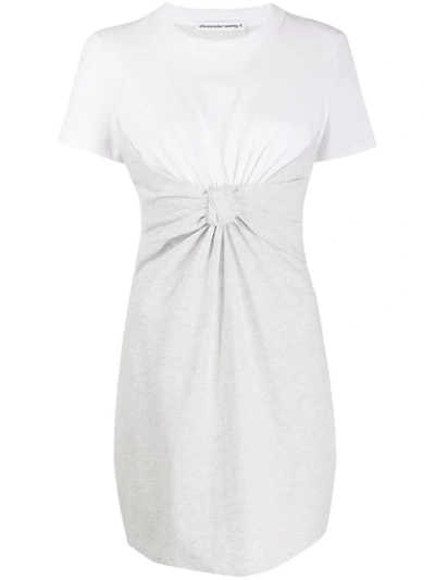 Alexander Wang T Knotted T-shirt Dress In Grey