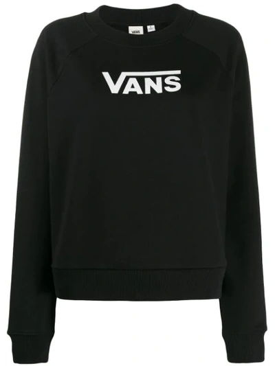 Vans Logo Print Sweatshirt In Black