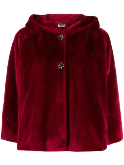 Liu •jo Short-length Hooded Jacket In Red