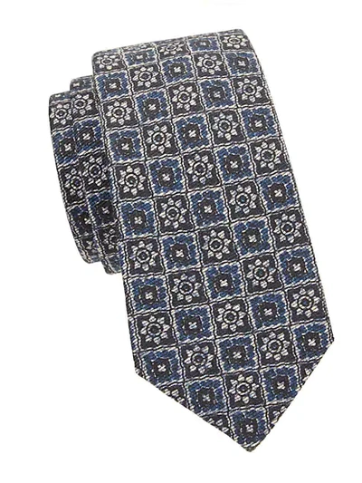 Kiton Printed Wool & Silk-blend Tie