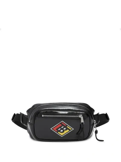 Burberry Logo Graphic Belt Bag In Black