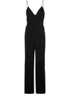 Jay Godfrey Twist-front Wide-leg Jumpsuit In Black