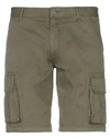 Sun 68 Man Shorts & Bermuda Shorts Military Green Size 30 Cotton, Elastane