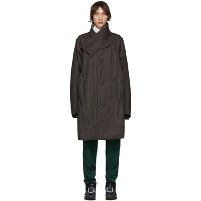 KIKO KOSTADINOV MIDNIGHT STRIPE コート Kiko Kostadinov Purple Stripe Midnight Padded Coat In Aubstr