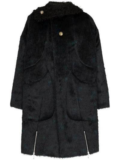 Kiko Kostadinov Maud Speckled Coat In Black