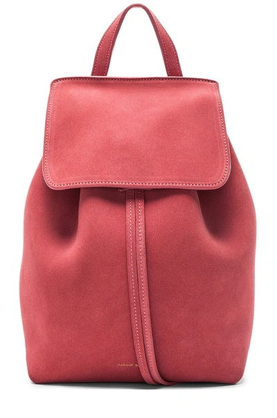 Mansur Gavriel Mini Backpack In Red
