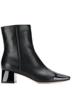 Gianvito Rossi Contrast Toe Ankle Boots In Black