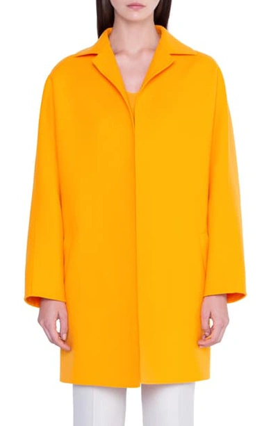 Akris Harlow Double Faced Wool & Cashmere Coat In Sunrise