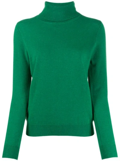 N•peal Polo Neck Sweater In Green