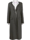 Marni Contrast Lapel Coat In Tw749 Grey