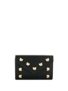 Moschino Teddy Studded Wallet In Black