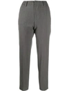 Pt01 Cropped Tailored Trousers In Grey