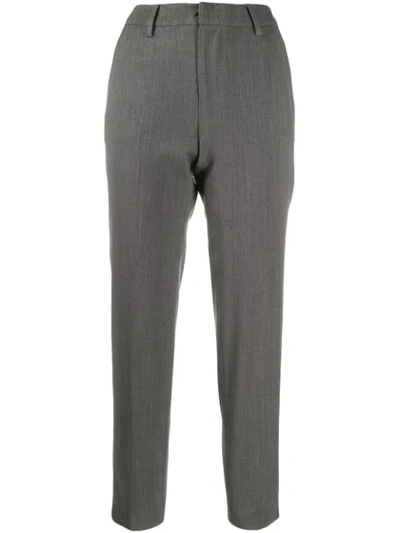 Pt01 Cropped Tailored Trousers In Grey