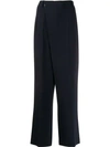 Brag-wette Flared Style Trousers In Blue