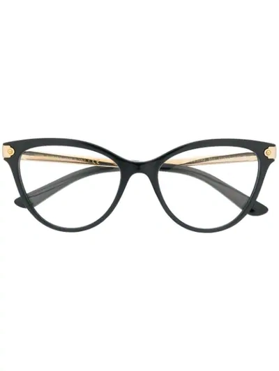 Dolce & Gabbana Cat Eye Optical Glasses In Schwarz