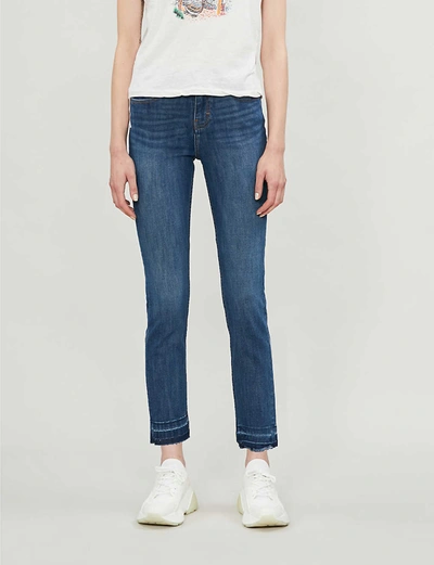 Maje Presto High-rise Cropped Straight-leg Jeans In Blue